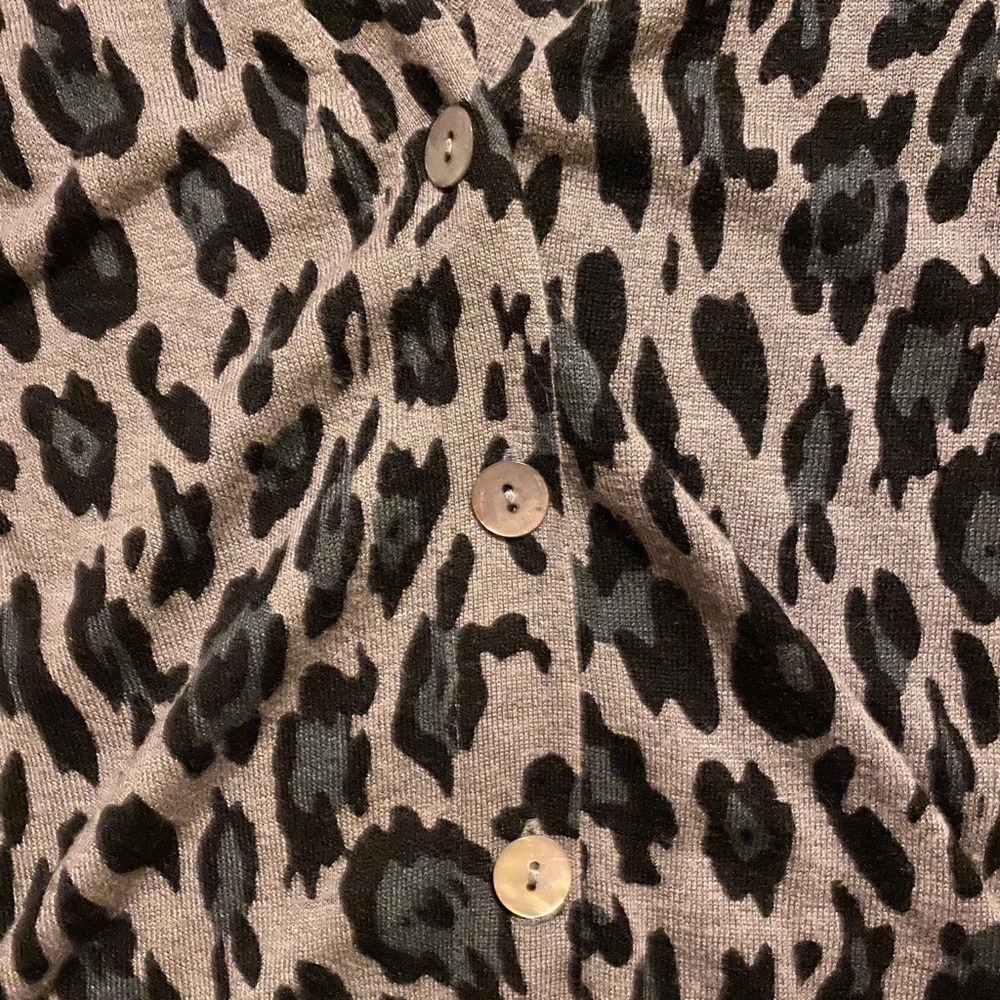 [sold]Zara knit leopard print cardigan - Picture 3 of 5